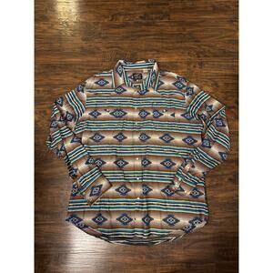 Roper Wear The West Men’s 2XL Button Down Pearl Snap Aztec Abstract Range